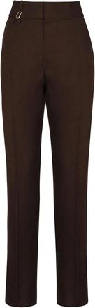Jacquemus Stijlvolle Viscose-Zijden Broek - Dames - Slim Fit Broeken - Bruin - S - Broeken