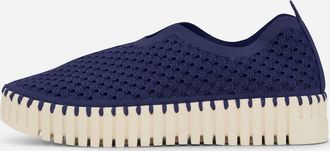 Ilse Jacobsen Womens Platform Tulip Slip-On Shoe In Dark Indigo