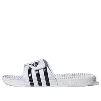 adidas Adissage Slides White Black F35573