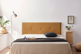 Moonia Moonia - Cabecero Tapizado Napoli Polipiel 170x50x5 Cm - Marr&oacute;n Claro