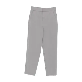 Max Mara Dames, Broeken, Grijs, Maat: M