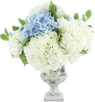 Creative Displays Inc. Handmade Faux Mixed Hydrangeas In Decorative Vase