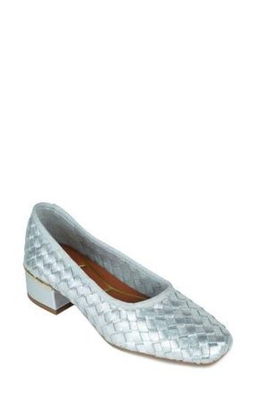 Kenneth Cole Birdie Woven Leather Pump in Silver Woven Leather at Nordstrom Rack, Size 8.5
