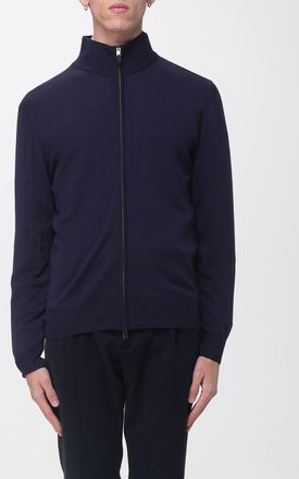 Canali Cardigan in lana con collo a dolcevita e chiusura a zip