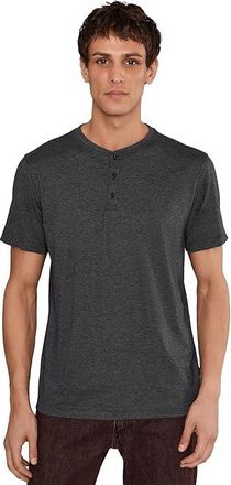 The North Face Tri-Blend Short Sleeve Henley Mens Clothing TNF Black Heather : 2XL, Cotton/Polyester