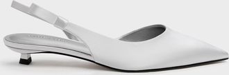 Charles & Keith Brantley Bow Slingback Kitten Heels
