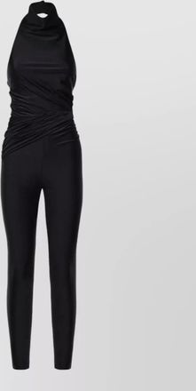 Andamane gathered halterneck sleeveless jumpsuit