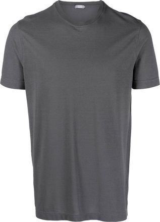 Zanone round-neck short-sleeve T-shirt - men - Cotton - 44 - Grey