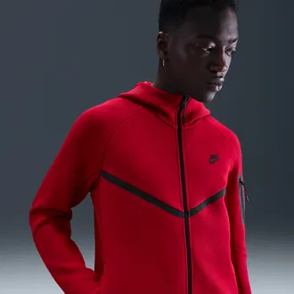 Nike Mens Tech Fleece Windrunner Full-Zip Jacket in Red | HV0949-687