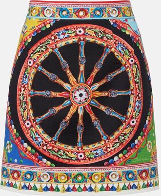 Dolce & Gabbana Printed cotton miniskirt