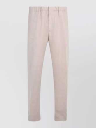 Lardini linen straight-leg trousers