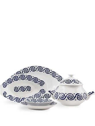Sargadelos Espiroide Dinner Service 18 piece set - unisex - Porcelain - OS - Blue