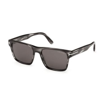 Tom Ford Coloured Havana Acetate Square Grey Mens Sunglasses FT1205 56A 55