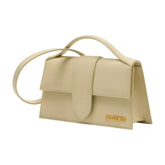 Jacquemus Womens Le Grand Bambino Shoulder Bag Beige Leather