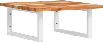 vidaXL Estante De Lavabo De Pared Acero Y Madera Maciza De Acacia Vidaxl