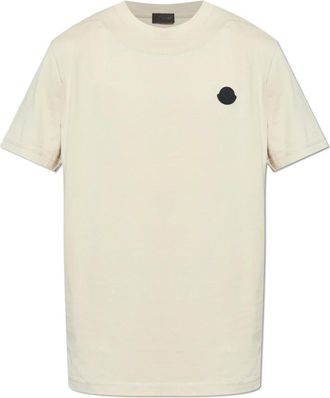 Moncler Tops, Heren, Grijs, 2Xl, Katoen, T-shirt met logo