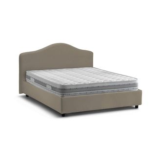 Talamo Italia Dmora - Cama Matrimonial Annunziata, Cama Contenedor Con Revestimiento De Tela, 100% Made In Italy, Apertura Frontal, Con Colch&oacute;n De Cm 160x200 Inclui