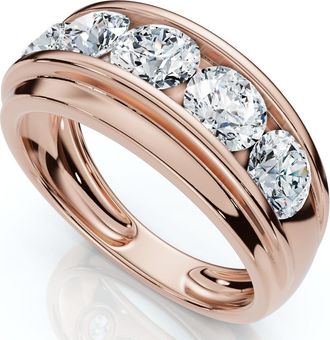 Pompeii3 Mens 2Ct Diamond Accented Wedding Anniversary Ring 14k Gold Lab Grown FG/VS