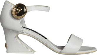 Dolce & Gabbana Keira Sandalen - Dames - Sandalen met hakken - Wit - 36 EU - Leer - Schoenen