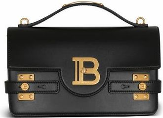 Balmain Smooth Leather B-Buzz 24 Bag in Black at Nordstrom