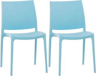 Clp Clp - Set De 2 Sillas Apilables Maya Azul Claro