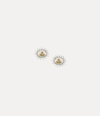 Vivienne Westwood Annia Earrings Platinum-gold-white-synthetic-opal-white-cz Platinum-gold-white-synthetic-opal-white-cz Women