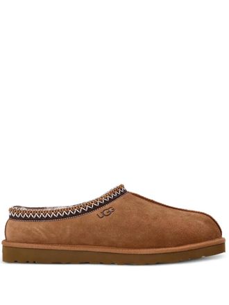 UGG stitched-trim sheepskin slippers - Brown