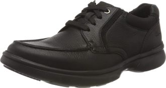 Clarks Bradley Vibe, mens Low-Top Sneakers, Black tumbled leather, 6.5 UK