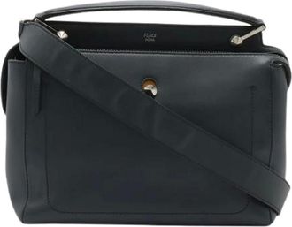 Fendi Pre-owned Handbags, female, Blue, Size: ONE SIZE Pre-owned Dotcom Leather 2way Bag