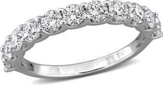 Mimi & Max Created Forever 1/4ct to 2 1/2ct TDW Lab-Grown Diamond Anniversary Band Sterling Silver