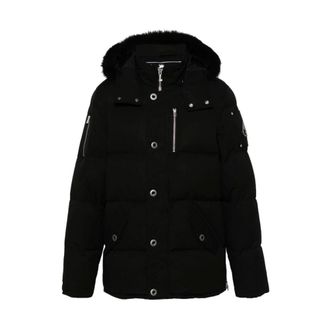 Moose Knuckles Chaqueta Acolchada Negra con Capucha Desmontable - Jackets - Hombre - Negro - XL