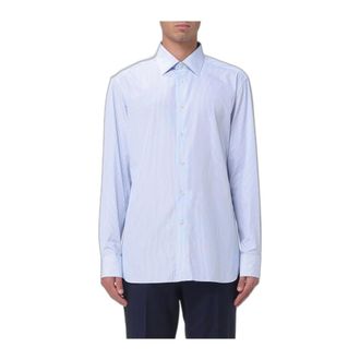 Ermenegildo Zegna Camicia a righe in popeline - - Shirts - Uomo - Blu - XL