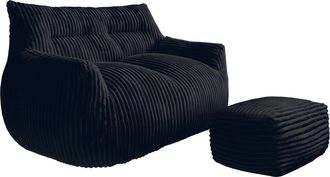 STILVORA Stilvora Sedia Da Ufficio Ergonomica Con Poggiapiedi E Supporto Lombare Ad Aria, Pelle, Nero