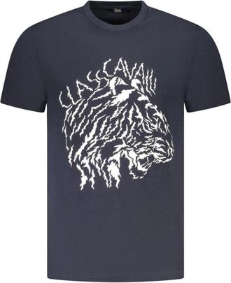 Cavalli Blauwe Tijger Grafische Tee - Heren - T-shirts - Blauw - M - Tops