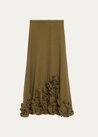 Ulla Johnson Heloise Jersey Wool Midi Skirt
