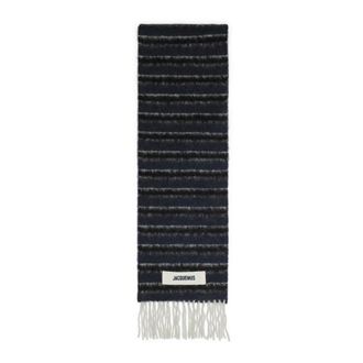 Jacquemus Winter Scarves, male, Blue, Size: ONE SIZE Blue Scarf Aw25 Luxury Style