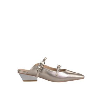 Alma En Pena Mule With Strips - female - ALMA EN PENA - Heeled Mules - Yellow - 8 UK - Shoes
