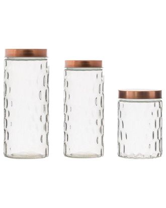 10 Strawberry Street Set Of 3 Prospect Glass Canisters