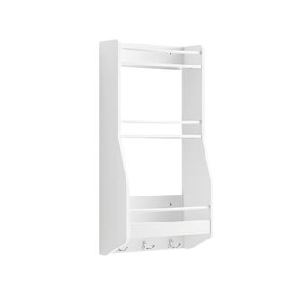 SoBuy Especiero con tres ganchos madera blanco