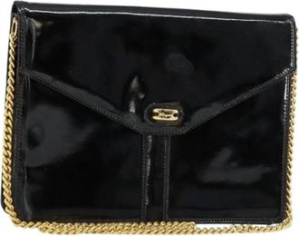 Ferragamo Pre-owned Shoulder Bags, female, Black, Size: ONE SIZE Pre-owned Leather Shoulder Bag