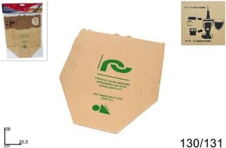 Trade Shop Trade Shop - Set 12 Pz Buste Sacchetto Filtro In Carta Naturale Aspirapolvere Modelli 130/131