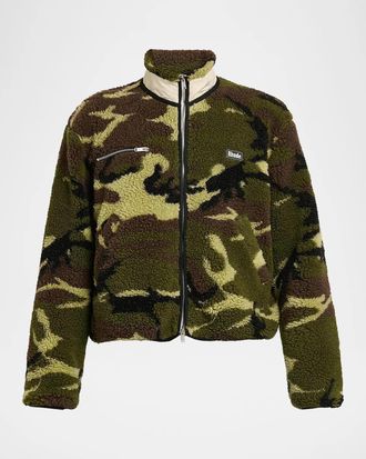 424 Parilla Camouflage Wool-Blend Fleece Jacket