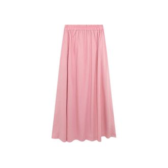 Alpha Studio Maxi Skirts, female, Pink, Size: XS Gonna Lunga in Popeline