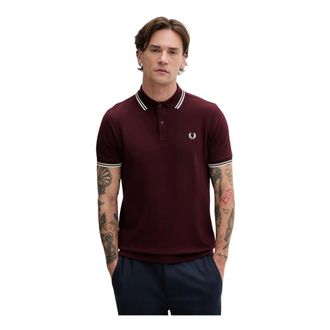 Fred Perry Tops, Heren, Rood, M, Polo Shirts
