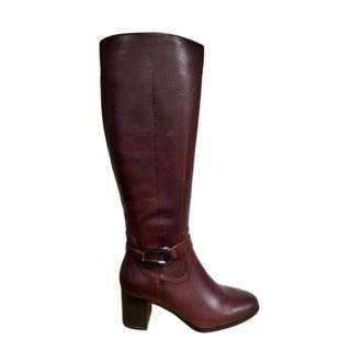 Caprice Laarzen tot op de knie - Dames - Laarzen met Hak - Rood - 39 EU - Leer - Schoenen