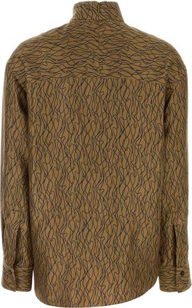 Ferragamo Womens Printed Silk Blouse Soyseednewnavylig Exterior: Abiti Dress