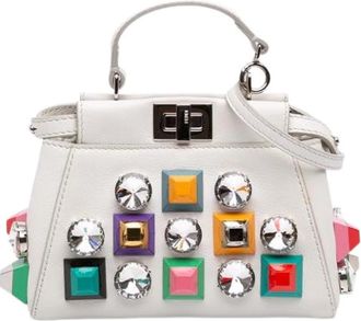 Fendi Pre-owned Vintage Mini Bag - Dames - Vintage Mini Tas - Wit - ONE Size - Leer - Vintage
