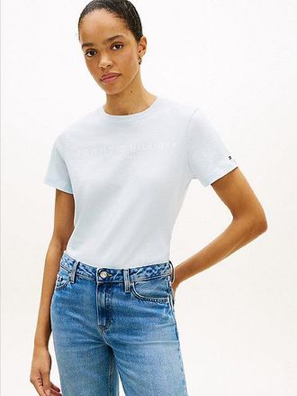 Tommy Hilfiger Logo Jersey Crew Neck T-Shirt