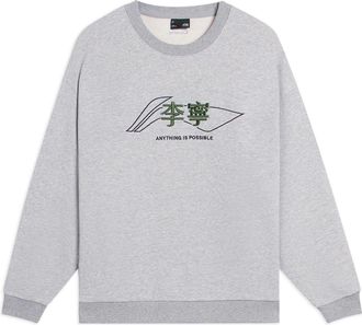 Li-Ning Anything Is Possible Graphic Sweatshirt Grey AWDSF97-3