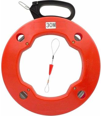 OEM Aguja De Acero Para Electricista De 30 M, Cinta De Pesca Para Cable En Estuche De Pl&aacute;stico Con Cabezal Gu&iacute;a Flexible